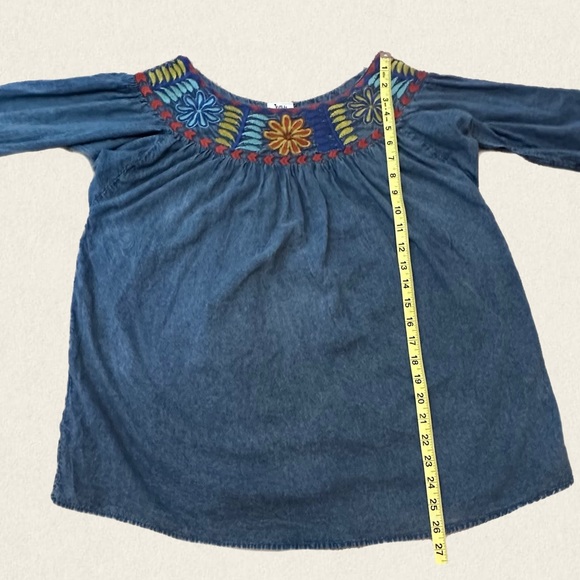 Ivy Jane Boho Floral Embroidered Tassel Blouse - Picture 3 of 7